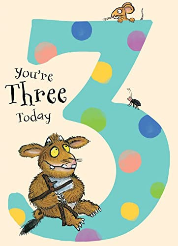 The Gruffalo Age 3 Birthday Card, 3rd Birthday, Birthday Cards for Third Birthday