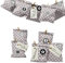 Frau WUNDERVoll® DIY Adventskalender zum Befüllen Bescherung: Set Punkt 158, Papiertueten flach 13x16,5cm, Taupe Punkt, Ziffern grau