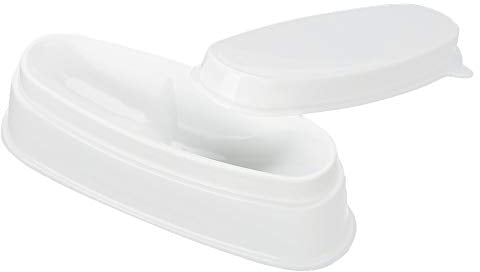 Sonew Portable Nail Dipping Powder Tray Manicure Mould Nail Container for Making Perfect French Tip Smile Lines, White