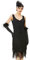 BABEYOND 1920s Kleid Damen Flapper Kleid ohne Ärmel V Ausschnitt Knielang Charleston Kleid Gatsby Motto Party Damen Fasching Kostüm Kleid