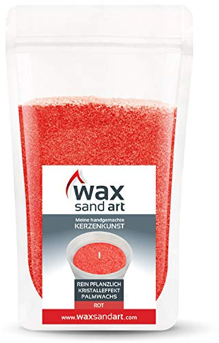 Kerzenwelt Kerzensand 500 Gramm MIT Duft (inkl. 6 Dochte mit 17 cm) … (Rose)