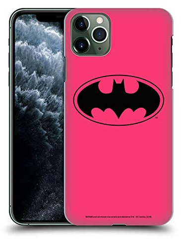 Head Case Designs Licenza Ufficiale Batman DC Comics Fucsia Logos Custodia Cover Dura per Parte Posteriore Compatibile con Apple iPhone 11 PRO Max