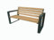 Primario Grande Gartenbank, Parkbank - Gartenmöbel, Outdoor Bank mit 350kg Tragfähigkeit - Sitzbank Holz Wetterfeste (Grande, Walnuss, 100cm - Sitzlänge, CE)