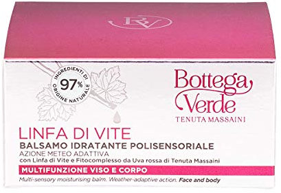 Bottega Verde - Linfa di Vite, Balsamo Idratante Polisensoriale, 150 ml, Azione Meteo Adattiva, per Viso e Corpo