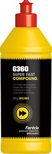 Farecla G360 Super Fast - Schleifpaste - Polierpaste - Autopolitur - Autopflege - Politur - Felgenreiniger - Reifenglanz - Autoshampoo - (500 gr)