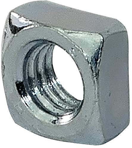 AERZETIX - Juego de 20 - Tuercas Cuadradas Biseladas M5 - Acero galvanizado - Rosca Métrica Hembra - Para Llave de 8mm - Bricolaje - Color plata - C45449