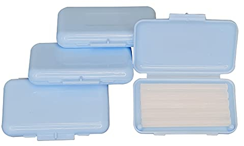 Zahnspangen Wachs 4er Box 4x5 Stangen mit Geschmack – hochwertiges Wachs für Zahnspangenträger - Zahnwachs Schutzwachs – Geschmack Minze