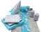 ZauberDeko Tischdeko Kommunion Konfirmation Türkis Blau Silber Grau Weiß Fisch Set 20 Personen