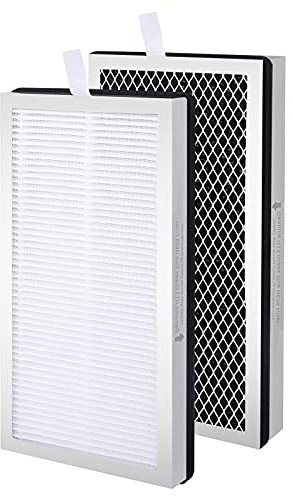 KeeTidy 2 Pack Model 15 Replacement Filters Compatible with Air Puri-fier MA Series, H13 True HEPA and Activated Carbon, 3 in 1 with Pre-Filter