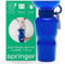 Springer Dog Water Bottle | 625ml Portable Travel Water Bottle Dispenser for Dogs - As Seen on Shark Tank | Patented, Leak-Proof Bottles Fill Bowl with Water - Ideal for Walking | BPA-Free (Indigo)