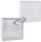4 Stück Fuchs Design Glassteine Riva Weiß 19x19x10 cm - F30 (Brandschutz)