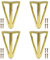 4 Pièces Pieds de Meubles Triangulaires en Métal, Triangle en Pieds Métalliques, Pieds pour Canapés, Pieds pour Armoire de Remplacement, pour Table TV, Pied de Table Basse, Armoire