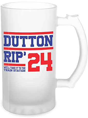 Dutton Rip 24 We'll take it to the train station Yellowstone Transparent Bierkrug Stein 500ml Tasse