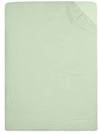 AIMANE® Non Iron Percale 4FT Small Double Fitted Sheet Poly Cotton Easy Care Non Iron Percale 4FT Fitted Bed Sheets Small Double (Duck Egg)