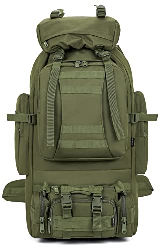 King'sGuard 100L Camping Wandern Rucksack Molle Militär Tagesrucksack, Army Grün, Large