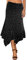DJT Damen Elastisch Plissierte Taille Elegant Rock A-Linie Faltenrock Midi Rock mit Taschentuch Saum Schwarze Tupfen M