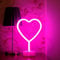 Lampada cuore, Lampada Led Effetto Neon - Insegna al neon LED alimentata a batteria o USB - Insegne luminose per camera da letto per Natale, feste, bar