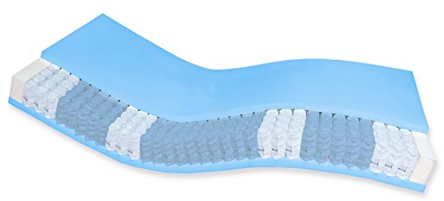 AM Qualitätsmatratzen Hochwertige 7-Zonen Taschenfederkernmatratze 90x180 cm - 24 cm Premiumhöhe - Tonnentaschenfederkernmatratze 90x180cm - H3