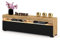 Euro Style TV-Schrank mit LED Stand Tv-Lowboard für Wohnzimmer Schlafzimmer Fernsehschrank Fernsehtisch Sideboard HiFi-Schrank Kommode 50 Zoll, Golden Eiche/Schwarz, 120cm