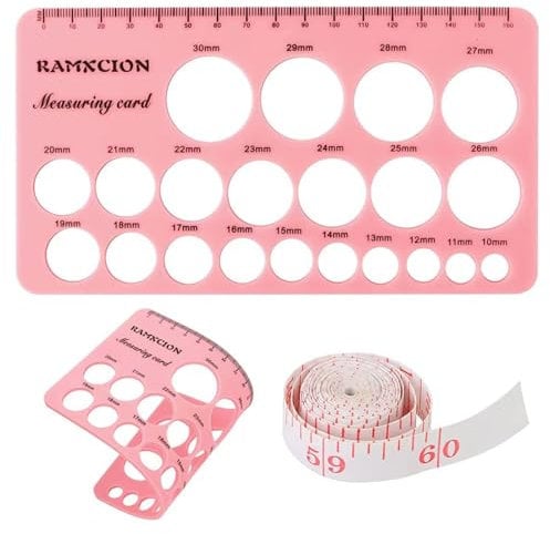 Nipple Ruler with Soft Ruler, Essential Flange Sizing Measurement Tool for Breast Pump, Soft Silicone Flange Size Measure Nipples Measuring Card Tool for New Mums & Women