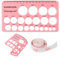 Nipple Ruler with Soft Ruler, Essential Flange Sizing Measurement Tool for Breast Pump, Soft Silicone Flange Size Measure Nipples Measuring Card Tool for New Mums & Women