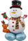 Folienballons * WEIHNACHTEN * als Deko für die Adventszeit | Advent Nikolaus Weihnachtsmann Kinder Kindergeburtstag Partydeko Ballons Luftballons, Edition: Stehballon Schneemann, 98x123cm