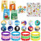 Yisscen 86PCS Snoopy Geburtstag Mitgebsel Kinder - 12 Snoopy Silikonarmband, 12 Snoopy Abzeichen, 12 Snoopy Geschenktüte, 50 Snoopy Aufkleber, für Kindergeburtstag Mitgebsel