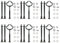 Koomiao 6 Set Etageren Stangen Set, Etagere Bausatz ,Metallstangen Etagerenhalter,Mittellochausstech 2 bis 3 Etage,Hochzeitstorte Tortenständer für Obsttablett, Snackteller (Schwarz-Blume)