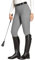 FitsT4 Sports Reitleggings Damen Reithose Mädchen Silikon vollbesatz mit Handytasche und Gürtelschlaufen für Reitsport Pferdetraining,Grau,XS