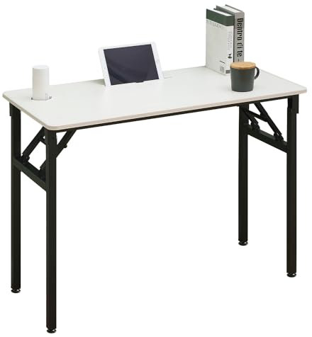 KAIHAOWIN Folding Computer Desk Study Writing Table Foldable Modern Simple Style Home Office Desk for Small Spaces100x50 CM