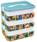 Storage Boxes,Kids Toy Lego Box,Stackable Toys Organizer with Lid,Handle,Plastic Multi Compartment Containers Chest Case for Storing Toys,Jewelry,Beads,Crafts,Tools,Building Blocks (3-Tier Green)