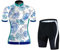 Damen Radtrikot Set Kurzarm Sommer Fahrradbekleidung + 9D Gel Gepolsterte Fahrradhose Outdoor Fahrrad Trikot Rennrad Outfit (TYPE-1,M)