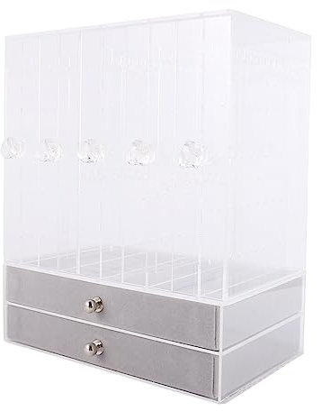Hohopeti Schmuckständer mit 5 Türen Acryl für Ringe und Halsketten