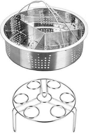 Tdyatocept Olla A Presión Multifuncional, Vaporizador, Bandeja para Huevos, Accesorios para Olla, Estante para Vaporizador de Huevos