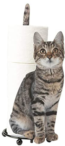 Toilet Paper Cover Toilet Roll Holder Toilet Paper Holders Cat Shape Tissue Dispenser Bathroom Toilet Roll Orgainzer for Kitchen Table Grey