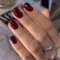 LunarCharm 24 Burgundy Press-On Nails, Extra Short, Jelly Gel, Glossy Round Reusable Artificial Nails, 24 Pieces