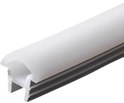 Jandei - Housse flexible en silicone pour rubans LED, forme semi-circulaire, IP20 pour utilisation en intérieur (10 mm x 18 mm)