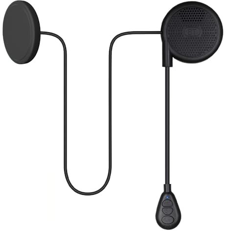 OBEST 0,35 pollici Cuffie per Motocicli,Auricolare Bluetooth 5.0 casco, Ultra-sottile e Confortevole Comunicazione a Mani Libere, Adatto per Equitazione/Sci/Arrampicata e Altri Sport All'aria Ape