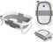 Baignoire Pliable avec Trou de Drainage Portable, Baignoire de Bain Autonome pour Enfant, Baignoires sur Pieds en Plastique PP+TPE, Baignoires de Voyage Drainage Rapide (Gris 63 * 43 * 20 cm)