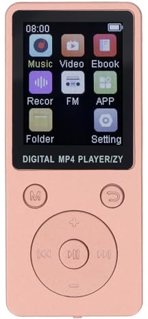 Bewinner 32 GB MP3 -Player, Bluetooth 5.0, Tragbarer Verlustfreier Sound MP3, HiFi Lustless Sound Textur, 1,8 -Zoll -Farbbildschirm, Zehn Stunden Akkulaufzeit, Tragbarer Musikplayer für (Golden)