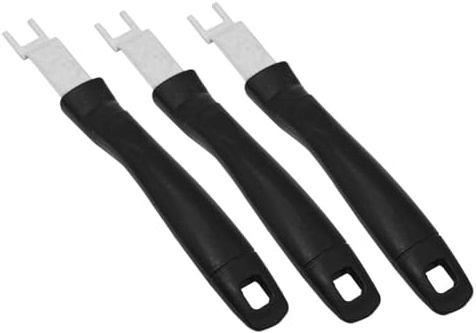 Toyvian 3 pièces Lève-Plaque Barbecue INOX Résistant Chaleur Outil Pratique et Léger pour Cuisson Maison et Restaurant Poignée Ergonomique sans Risque de Brûlure