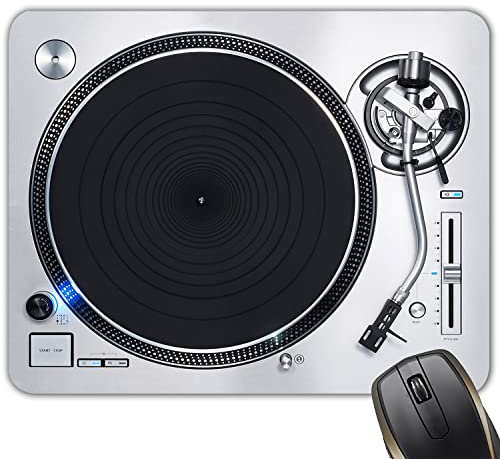 Classic Turntable Record Player DJ Decks Vinyl Record DJ Mixer Vintage Mouse Pad Mat Mousepad 11.8 x 9.8
