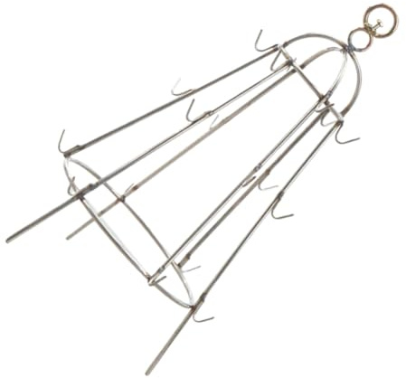 Yardenfun Edelstahl BBQ Hängeregal Grillrost mit Haken Rostfrei Praktisch für Outdoor-Grillen Robustes Grillzubehör für Fleisch und Gemüse Einfach zu Reinigen Langlebig und Vielseitig