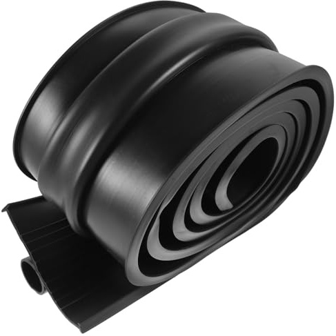 DIYEAH Joint D'étanchéité en Caoutchouc 2 Mètres pour Porte de Garage, Bande Coupe-froid Anti-vent et Anti-eau, Joint de Seuil Souple et Résistant pour Portes Roulantes, Étanchéité