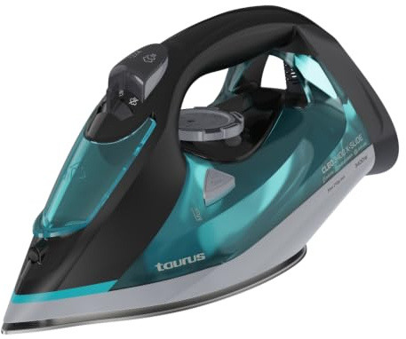 Taurus Plancha de Vapor 3400W | Golpe de Vapor 210 g/min | Vapor Continuo 40 g/min | Suela Ultra X-Slide | Depósito 450 ml | Antical & Antigoteo | Calentamiento 20 s