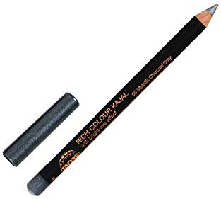 09 Metallic Charcoal Grey More Rich Colour Kajal bright eye effect eyeliner and waterliner inner eyelid Kohl eye liner pencil