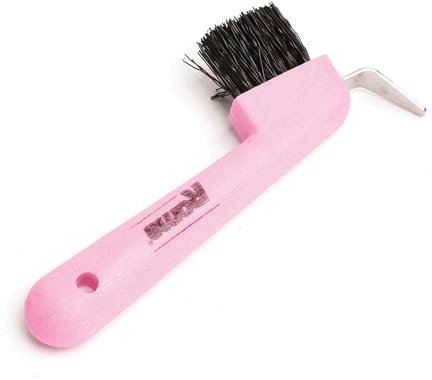 Roma Deluxe HOOF Pick with Brush RED