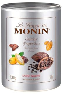 MONIN Frappé Basis Schokolade 1,36 kg | Pulver für Frappés, Milchshakes & Frozen Drinks mit Schokoladengeschmack - cremige Konsistenz