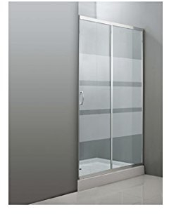 Quality ferretería plus M282356 - Mampara ducha frontal cristal transparente 120 cm