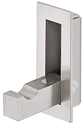 Gedotec Klapphaken Edelstahl Garderobenhaken klappbar Kleiderhaken Garderobe - HOME | Kleiderlüfter silber matt gebürstet | Einbau-Haken versenkt | 1 Stück - Klapp-Garderobe für Wand-Paneele Montage